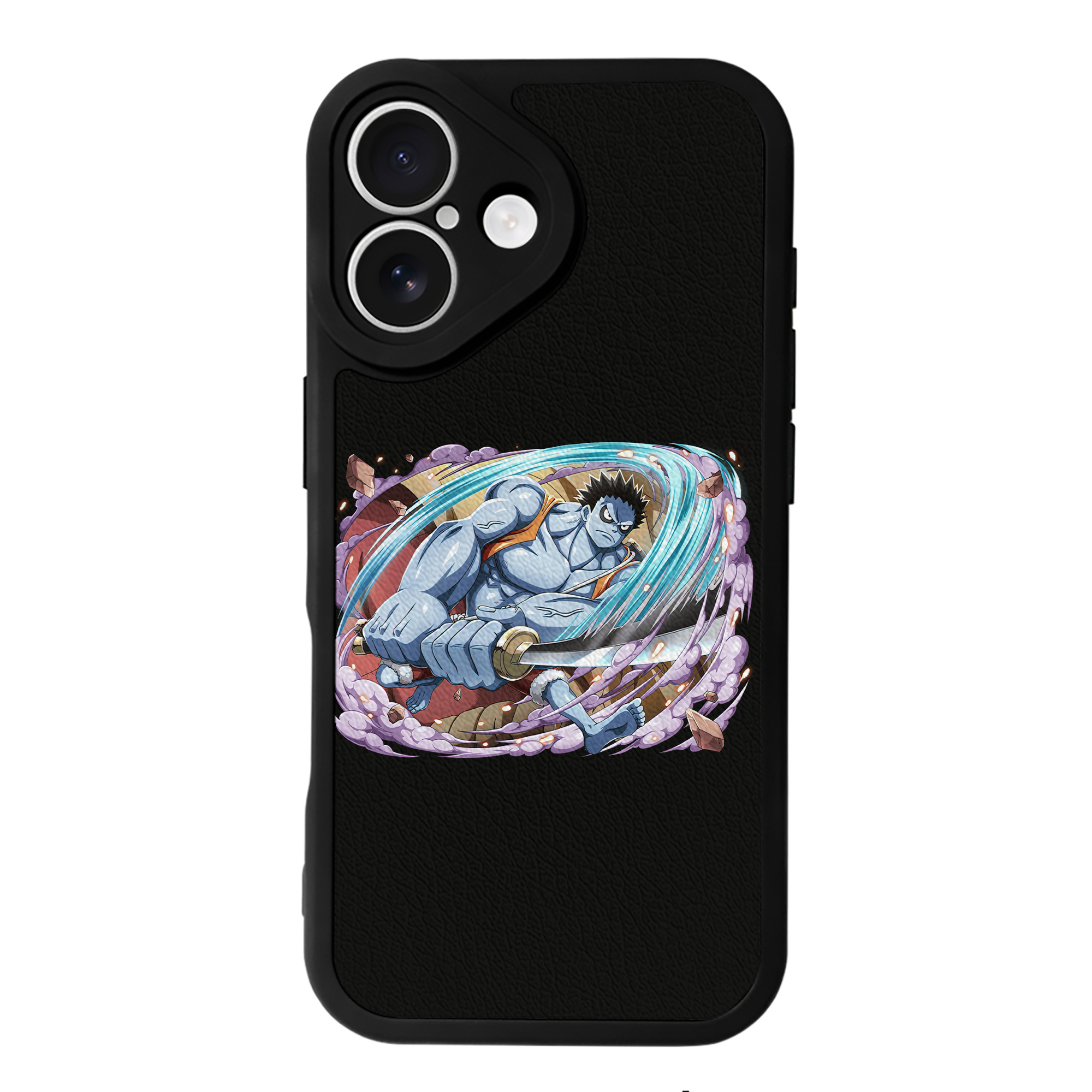 （画像用） ワンピース モンキー・D・ルフィ ONE PIECE Monkey D. Luffy 【iPhone 16シリーズ対応】シリコンスマホケース（レザー調） 材質：シリコン